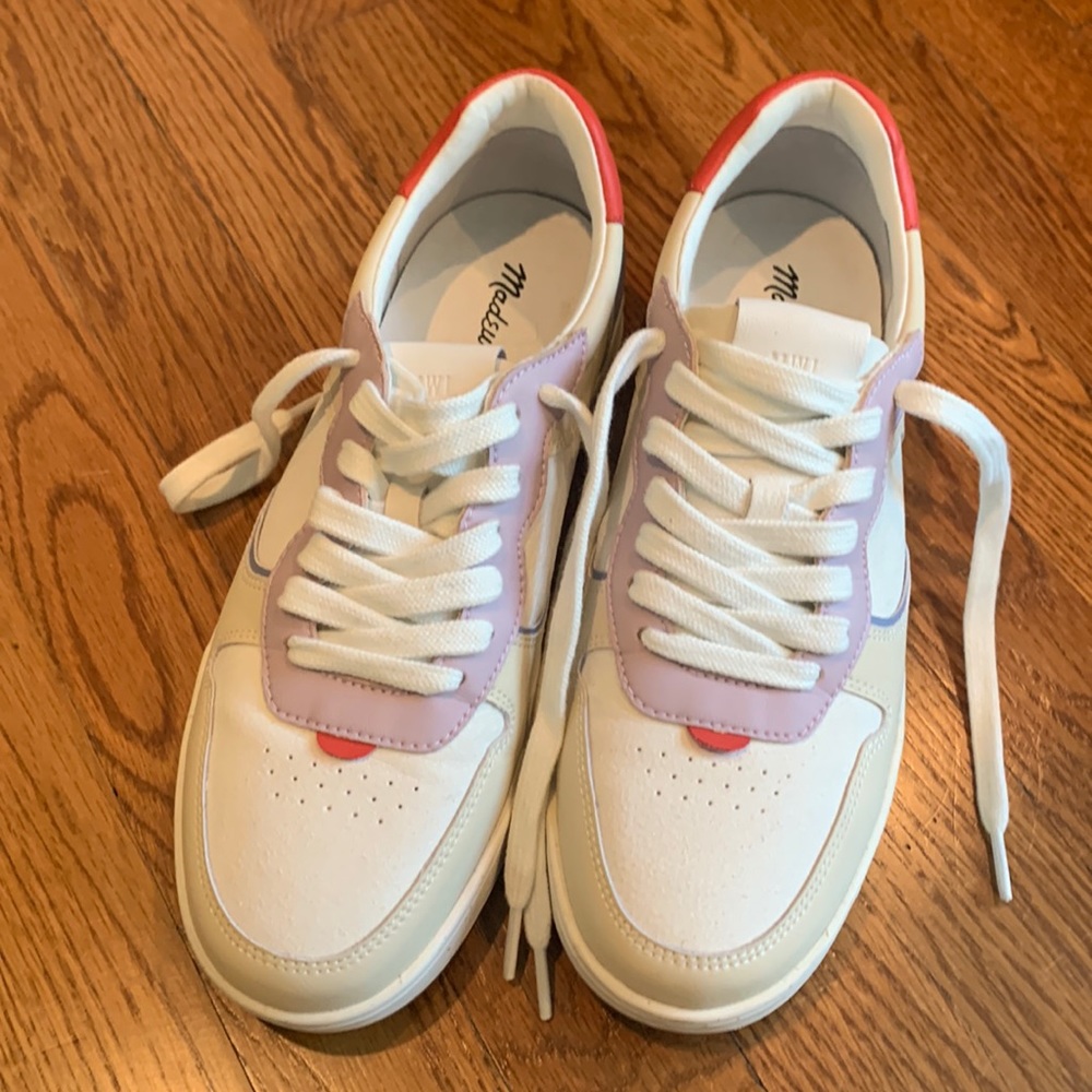 Madewell Court Sneakers in Neutral Leather and Suede